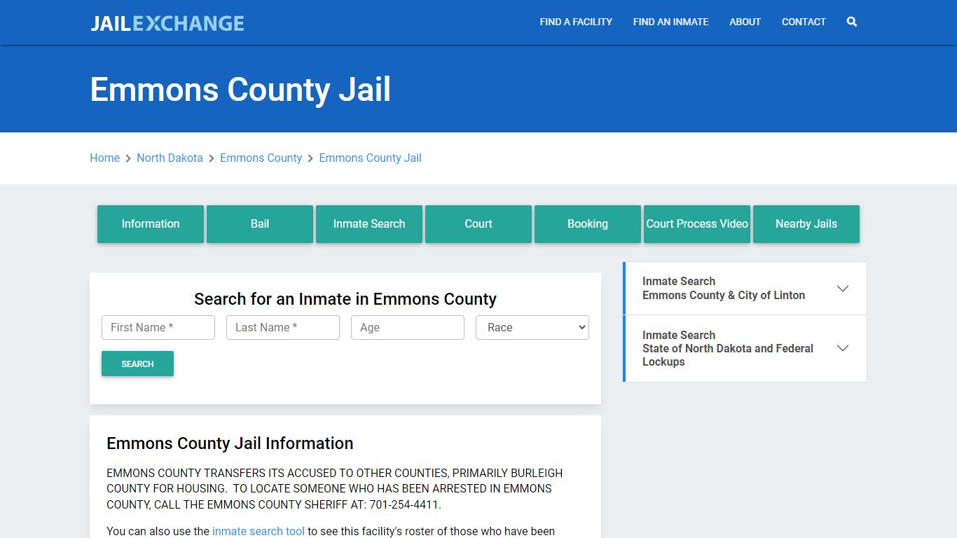 Emmons County Jail Roster Lookup, ND, Inmate Search