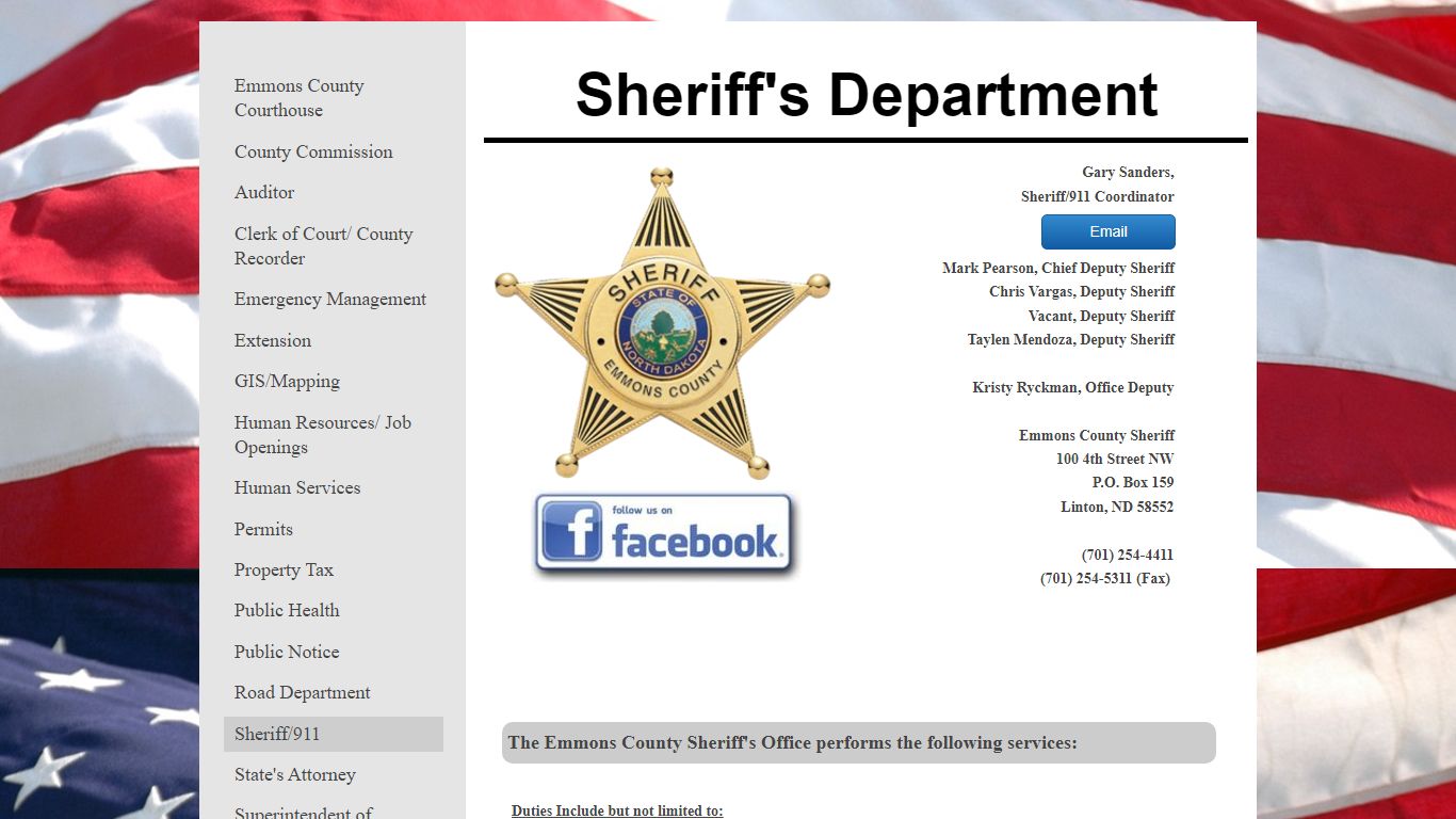 Sheriff/911 - Emmons County