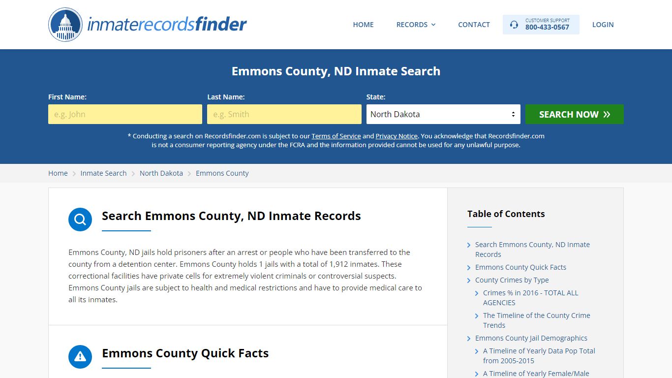 Emmons County, ND Inmate Lookup & Jail Records Online